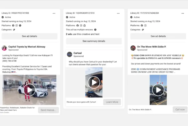 Facebook Ads - Social Media Car Dealership Advertising
